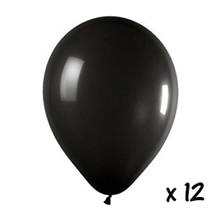 12 ballons noirs