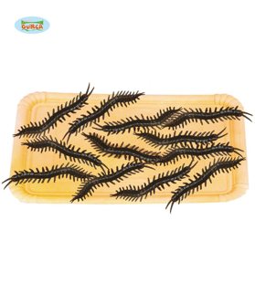 12 fake centipedes in plastic