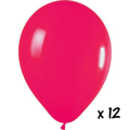 12 fuchsia ballonnen