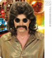 1970s men's wig with brown mustache