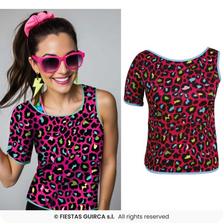 1980s multicolor leopard shirt