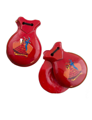 2 castagnetten rood