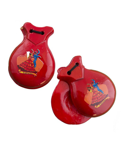 2 castagnetten rood