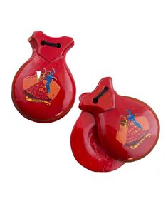 2 castagnetten rood