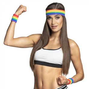 3 Sweatbands rainbow