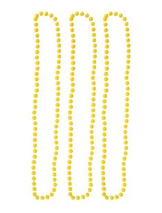3 necklaces fluo yellow 40cm