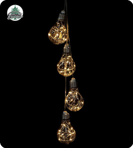 4 lampen 10 white warm LED