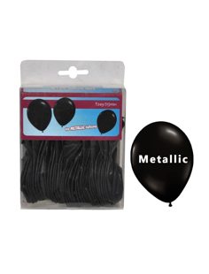 40 Black balloons 10 inch metallic