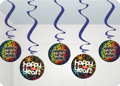 5 decoratie hangers happy newyear 60 cm