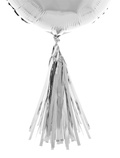 5 silver pompoms for deco fo balloons