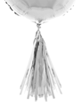 5 zilveren pompoms voor deco fo ballonnen