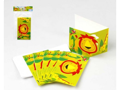 6 invitations fête des enfants jungle 9x15 cm