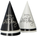 6 mini chapeaux de fête joyeux anniversaire 10cm