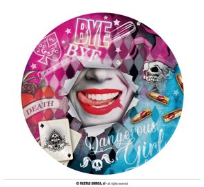 6 paper plates Dangerous 23 cm