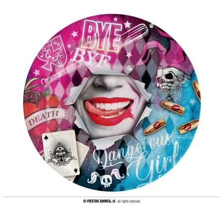 6 paper plates Dangerous 23 cm