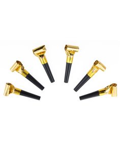 6 uitblazers metallic goud