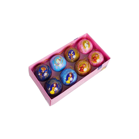 60 mm Christmas ball box Disney Official. Beauty and the Beast.