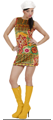 60s MOD FILLE rode avec casquette