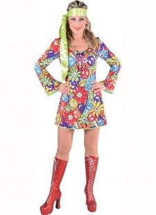 70s disco dress with smileyprint