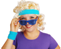 80' glasses blue