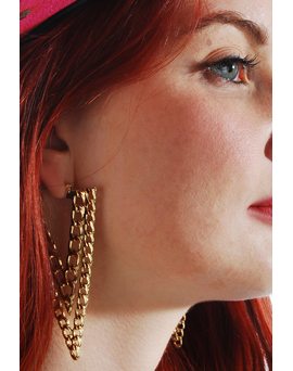 80 's gold earrings
