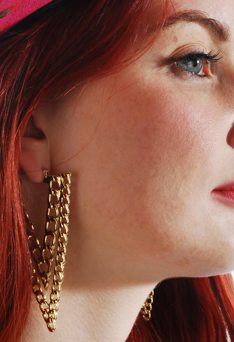 80 's gold earrings