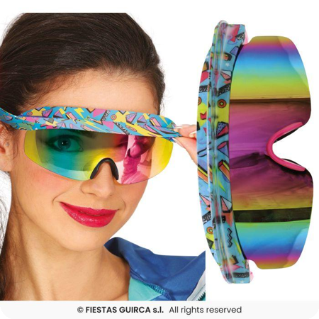 80s glasses blue green