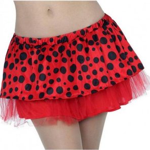 B/H LADYBUG SKIRT W/TUL, ADULT S2