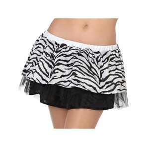 B/H ZEBRA SKIRT W/TUTU, ADULT S.2