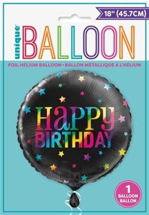 Ballon en aluminium Arc-en-ciel « Joyeux anniversaire » 45cm