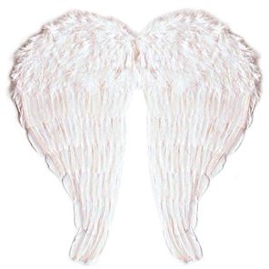 Bendable White Feather Wings