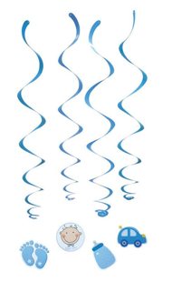 Birth baby boy hanging spirals