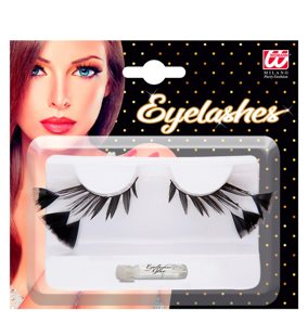 Black Eyelashes With 3 Feathers On The Sides