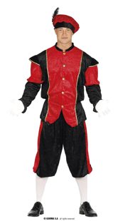 Black Pete costume black red.