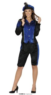 Black Pete costume blue for ladies.