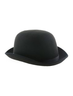 Black bowler hat
