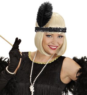 Black charleston hairband