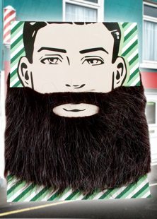 Black-gray beard