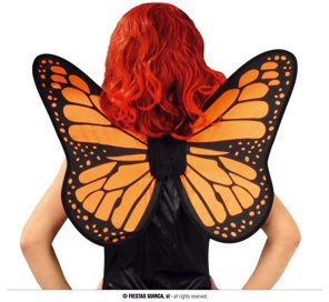 Black orange butterfly wings