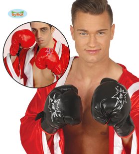 Boxing gloves red or black