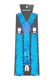 Bretelles pailletées turquoise