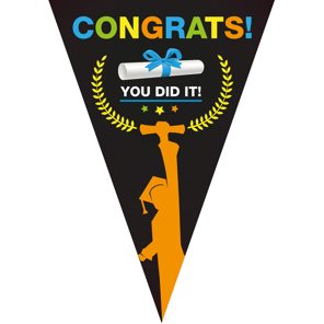 Bunting Congrats 5m 10 flags