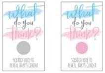 Carte à gratter Genre Révéler Fille 10pcs