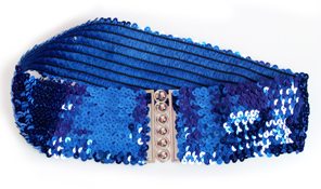 Ceinture stretch avec paillettes blue