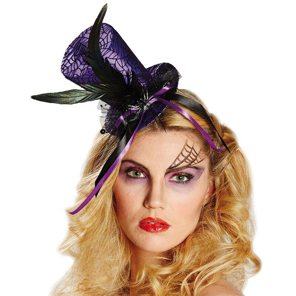 Chapeau d’Halloween avec imprimé toile d’araignée