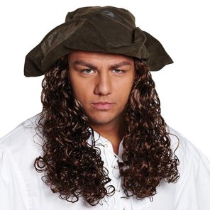 Chapeau de pirate avec cheveux