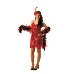Charleston/glitter dress red