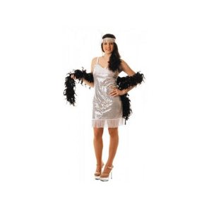 Charleston/glitter dress silver