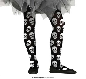 Children's Halloween tights 3-6 years skully