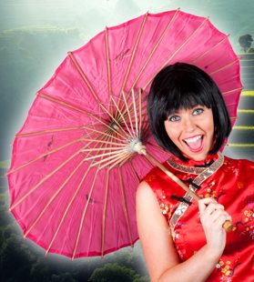 Chinese umbrella pink